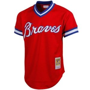 Atlanta Braves Dale Murphy Mitchell & Ness Red 1980 Batting Practice Mesh Jersey